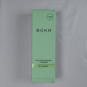 Boka Nano-Hydroxyapatite Toothpaste Ela Mint 3.4oz Tube Fluoride-Free Exp. 12/28
